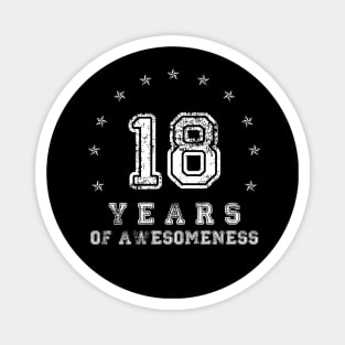 Vintage 18 years of awesomeness Magnet